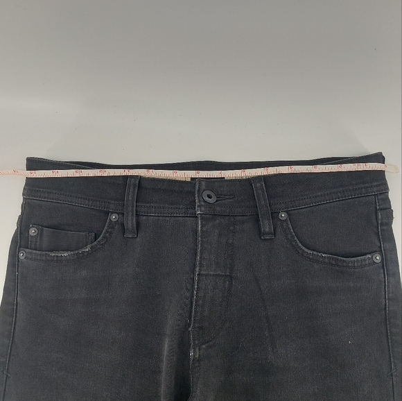 Pilcro Mid-Rise Slim Straight Jeweled Denim Jeans Size 28 - Picture 13 of 14